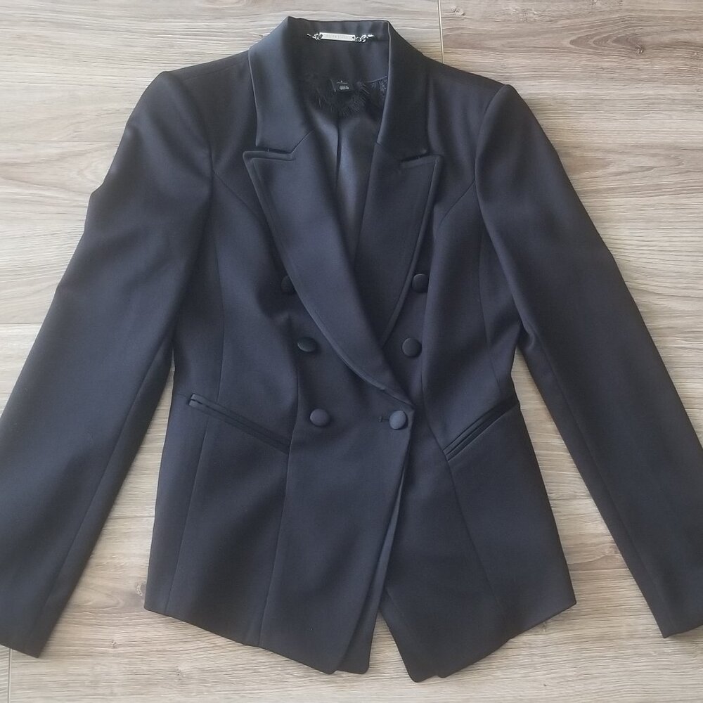 WHITE HOUSE BLACK MARKET BLACK BLAZER SUIT JACKET SIZE 2